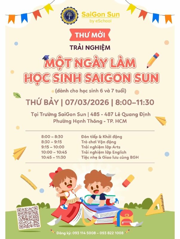 In bảng thông tin mời tham dự lớp học trải nghiệm trường tiểu học quốc tế, in Formex poster - INKTS3684