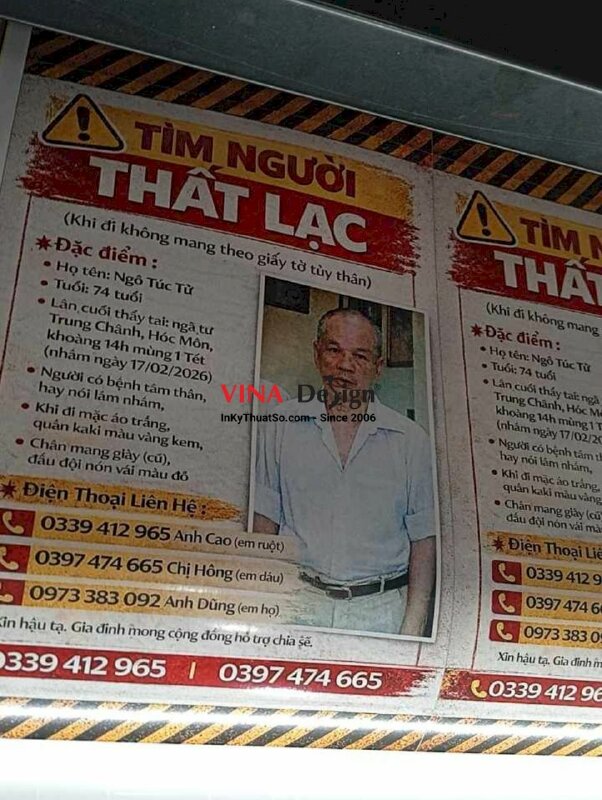 In banner thông báo Tìm Người Thất Lạc, in khổ lớn Decal cán màng - INKTS2762