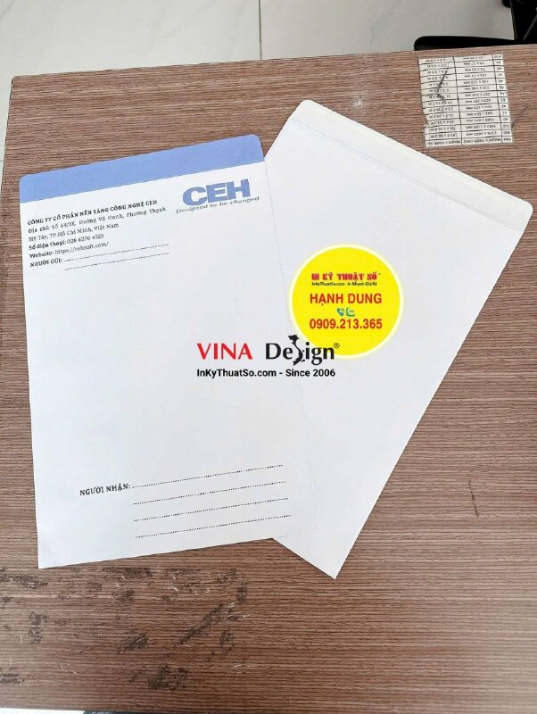 In bộ nhận diện Thương hiệu: Bao thư + name card doanh nghiệp - INKTS3693