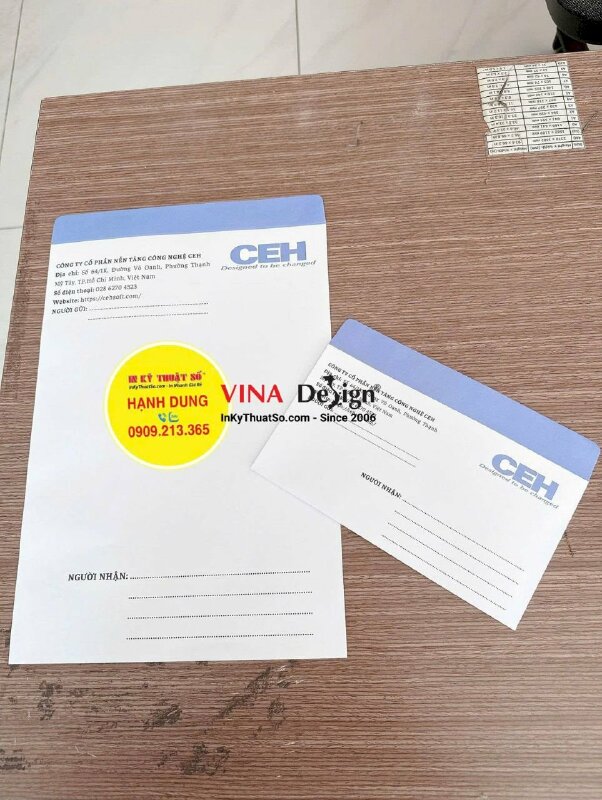 In bộ nhận diện Thương hiệu: Bao thư + name card doanh nghiệp - INKTS3693