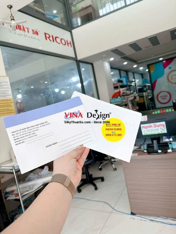 In bộ nhận diện Thương hiệu: Bao thư + name card doanh nghiệp - INKTS3693