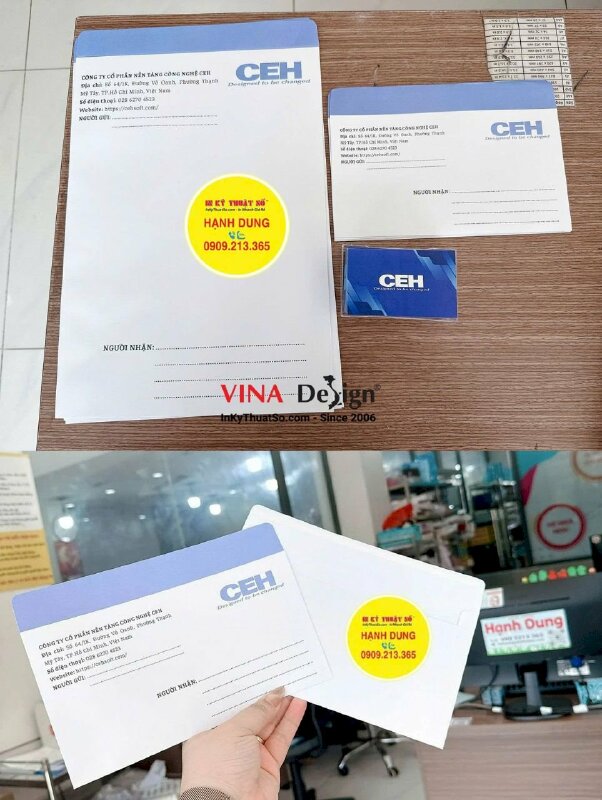 In bộ nhận diện Thương hiệu: Bao thư + name card doanh nghiệp - INKTS3693