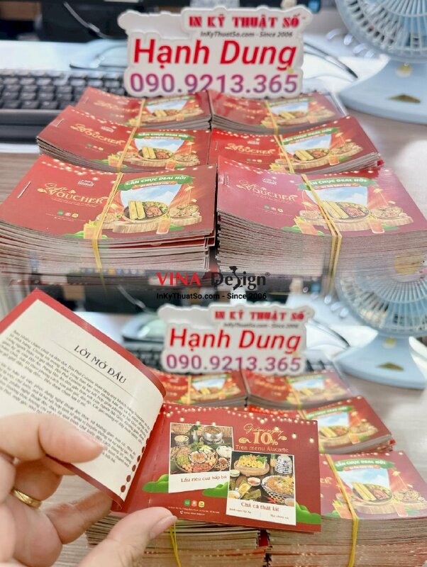In cuốn voucher nhà hàng, in voucher giá rẻ - INKTS799