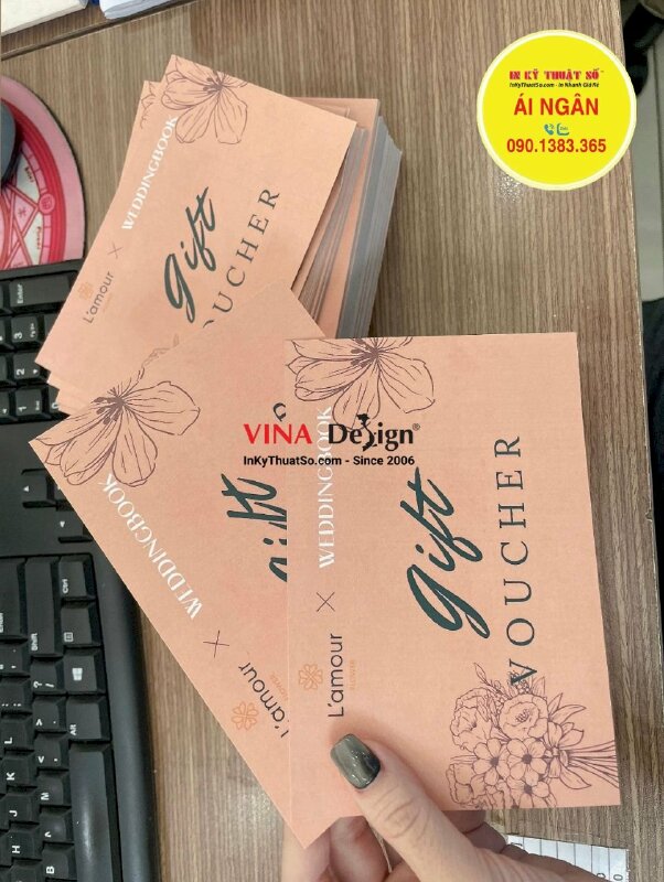 In Gift Voucher giá rẻ HCM, phiếu quà tặng giảm giá 15% cho thương hiệu hoa cưới - INKTS1328