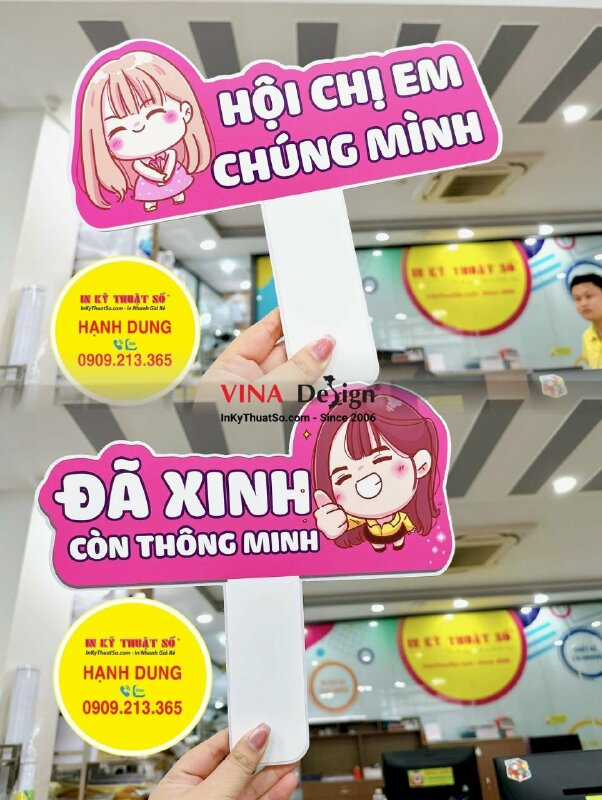 In hashtag cầm tay 8 3, bảng cầm tay chụp ảnh check in sự kiện Happy Women's Day 8/3 - INKTS1266