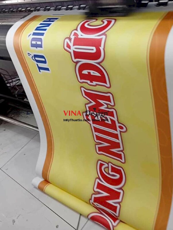 In liễn ngang treo gian thờ, phòng thờ Tưởng niệm Đức Tổ Đình Pháp Hoa Viên Tịch, in canvas mực dầu - INKTS3690