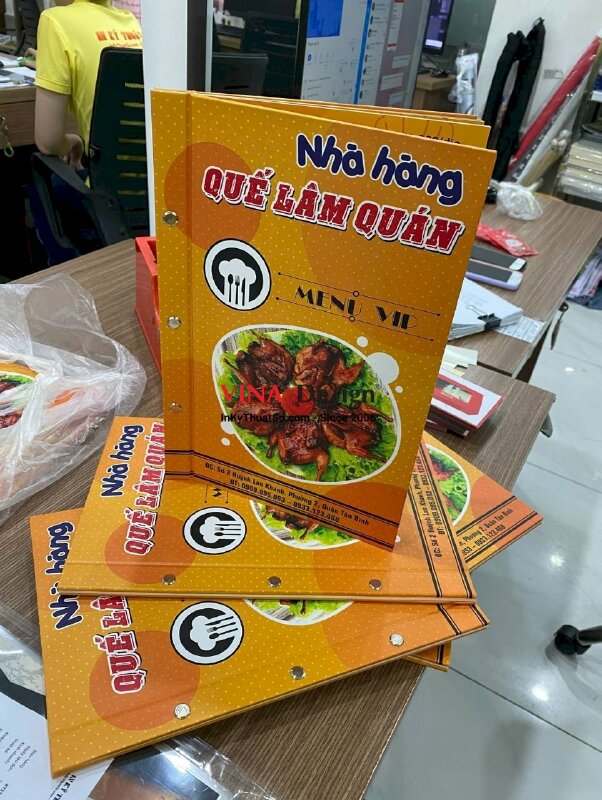 In menu nhà hàng đặc sản, hải sản, món ăn đồng quê - INKTS559