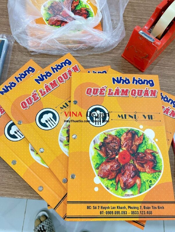 In menu nhà hàng đặc sản, hải sản, món ăn đồng quê - INKTS559