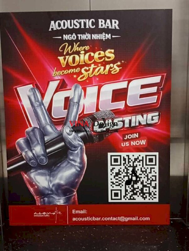 In poster formex sự kiện Casting cho CLB trường học Acoustic bar - INKTS2760