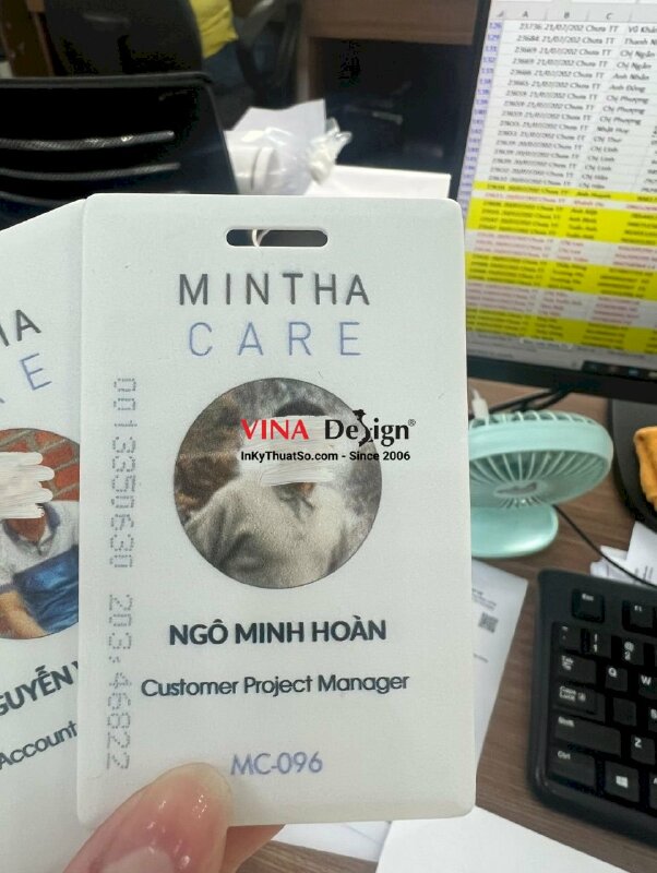 In thẻ từ chấm công nhân viên, làm thẻ từ chấm công, thẻ chấm công - INKTS532