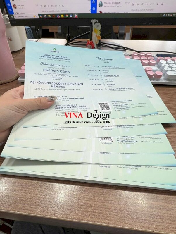 In thiệp mời sự kiện Đại hội đồng Cổ đông thường niên cho công ty lọc hóa dầu - INKTS2745