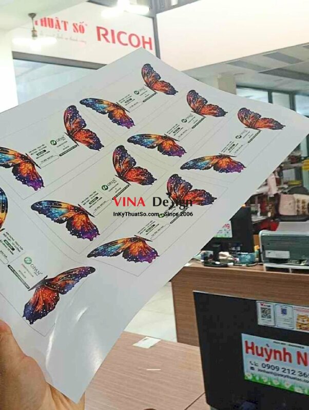 In tờ rơi tag gấp bế theo file hình bông hoa, nơ, bướm, trái cây, cake, nail, makeup - INKTS2360