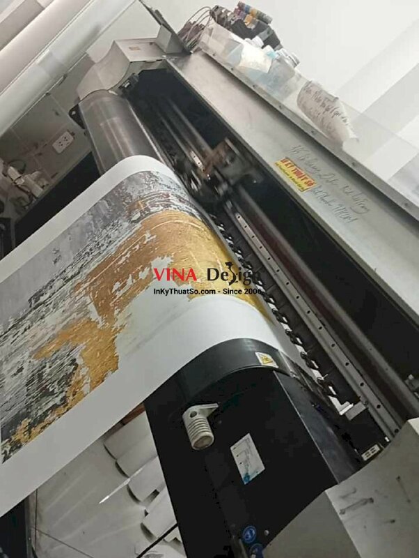 In tranh Canvas sơn dầu Trừu tượng màu vàng decor không gian hiện đại, minimal - INKTS3237