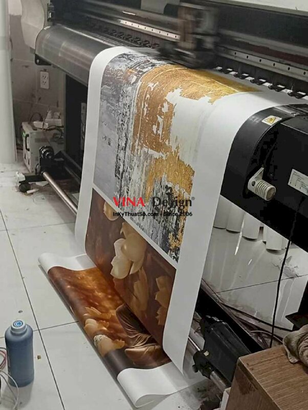 In tranh Canvas sơn dầu Trừu tượng màu vàng decor không gian hiện đại, minimal - INKTS3237