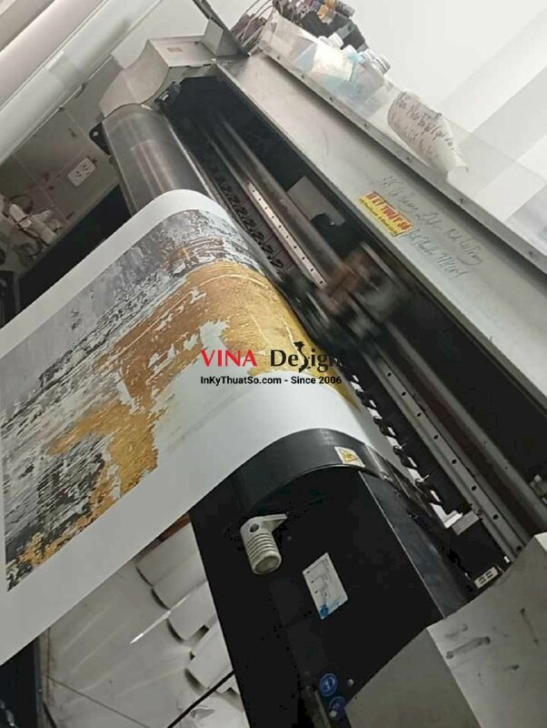 In tranh Canvas sơn dầu Trừu tượng màu vàng decor không gian hiện đại, minimal - INKTS3237