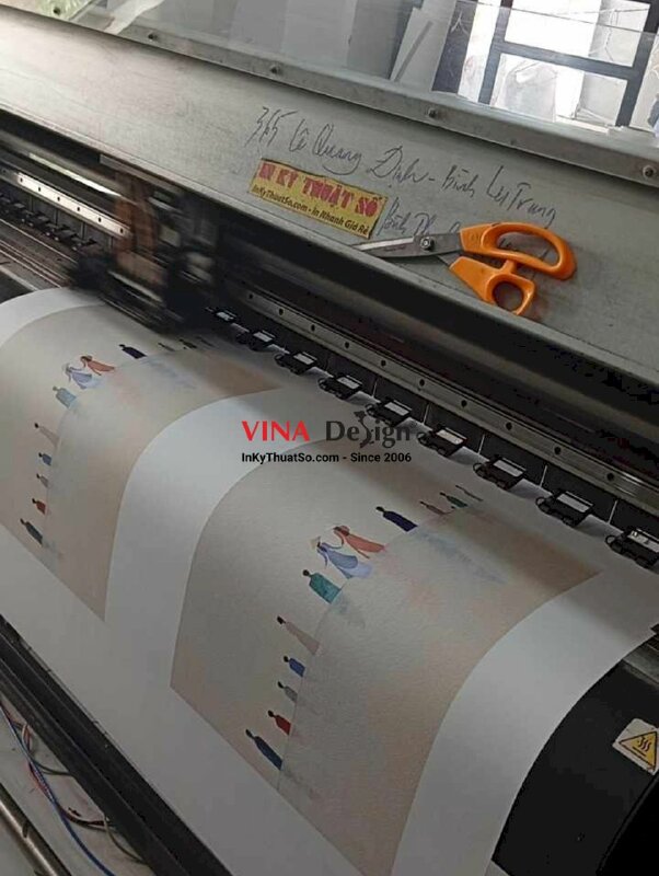 In tranh Canvas thiếu nữ Áo dài phong cách màu nước watercolor - INKTS2756