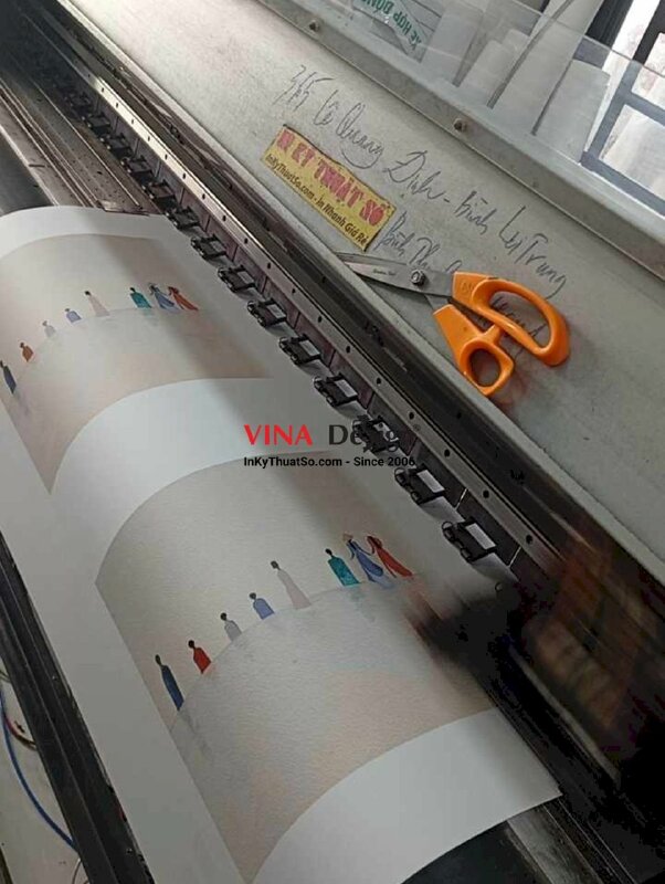 In tranh Canvas thiếu nữ Áo dài phong cách màu nước watercolor - INKTS2756