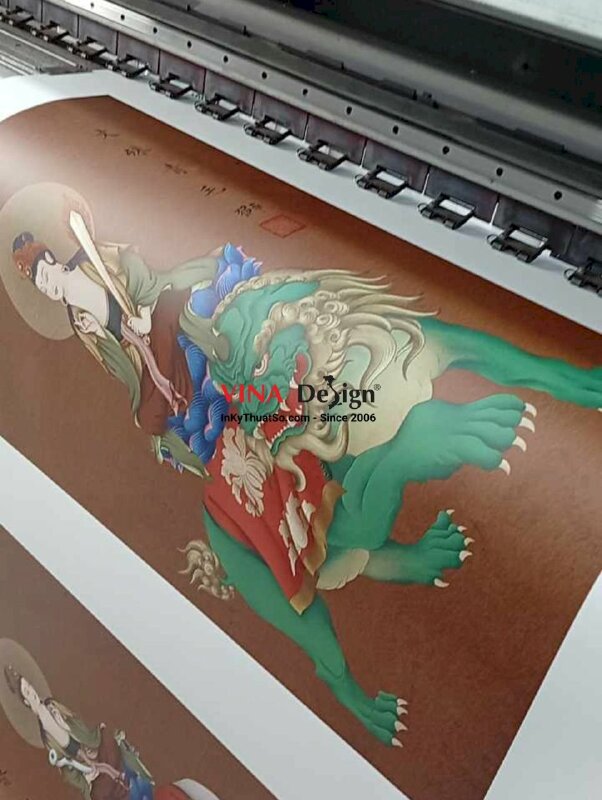 In tranh Đức Phổ Hiền Bồ Tát (Samantabhadra Bodhisattva), in Canvas mực dầu - INKTS2749