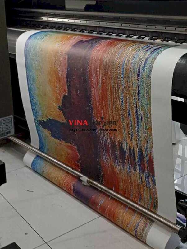 In tranh hoàn hôn trên biển, in Canvas mực dầu mờ - INKTS3698