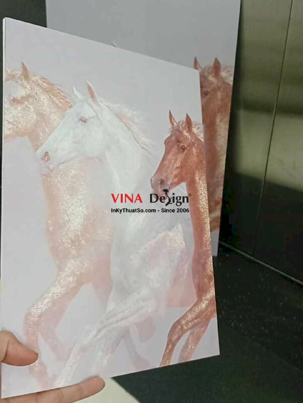 In tranh ngựa hồng lấp lánh, tranh Formex khổ A4 - INKTS2753