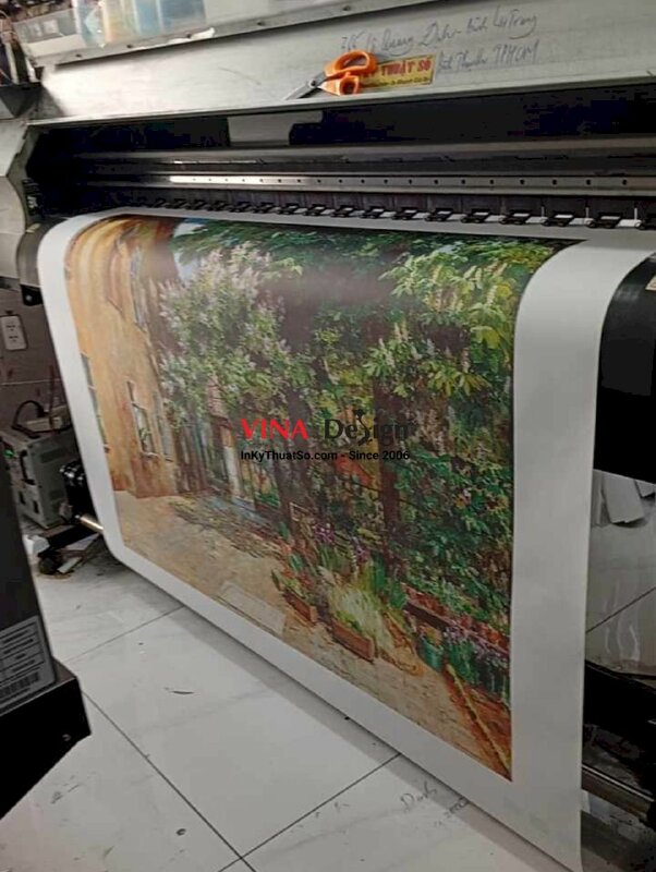 In tranh sơn dầu Canvas phong cảnh Khu Vườn Nhà trường phái ấn tượng - INKTS3689