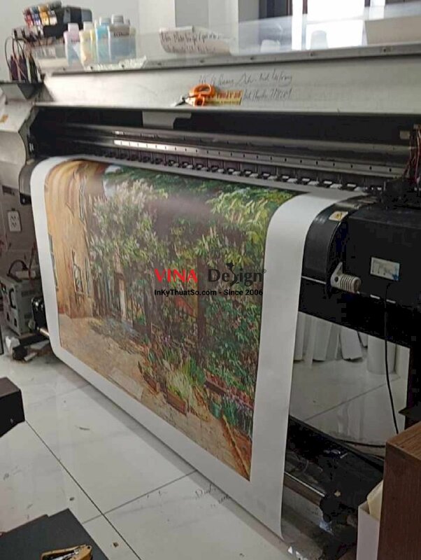 In tranh sơn dầu Canvas phong cảnh Khu Vườn Nhà trường phái ấn tượng - INKTS3689