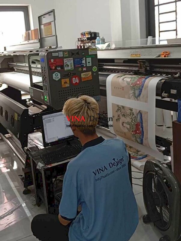 In tranh Trúc Lâm Quán Âm Bồ Tát, in Canvas mực dầu - INKTS3682