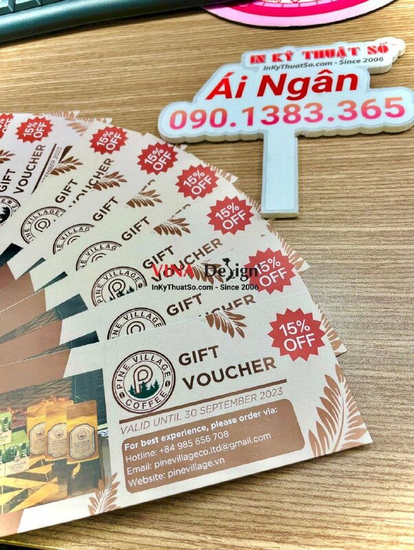 In voucher giảm giá cafe, quán cà phê - INKTS588