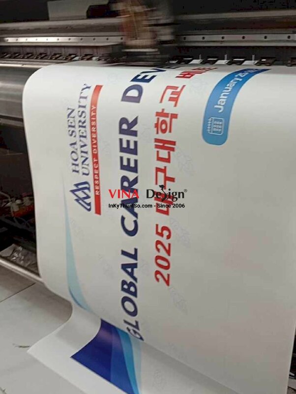 Phông nền sự kiện nghề nghiệp song ngữ Việt Hàn cho trường đại học