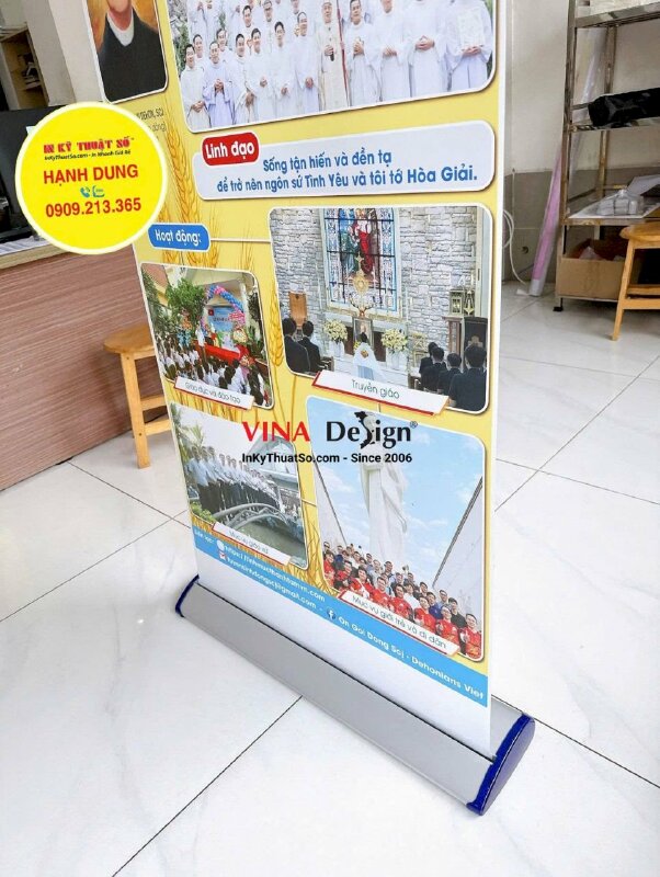 Banner Cuốn Hào Quang 80cm x 200cm 1 mặt lắp sẵn Poster - INKTS55
