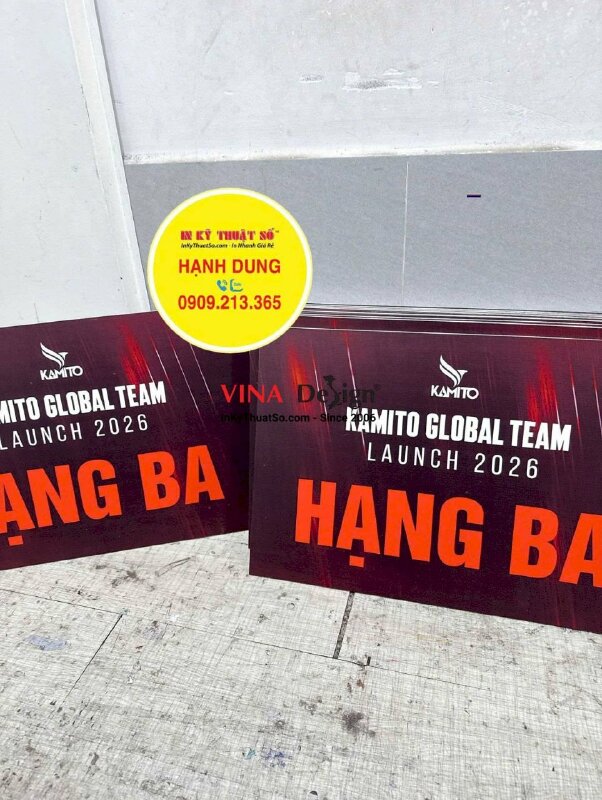 In bảng trao giải hội thao hạng Vô Địch, Nhất, Nhì, Ba, bảng formex - INKTS3735