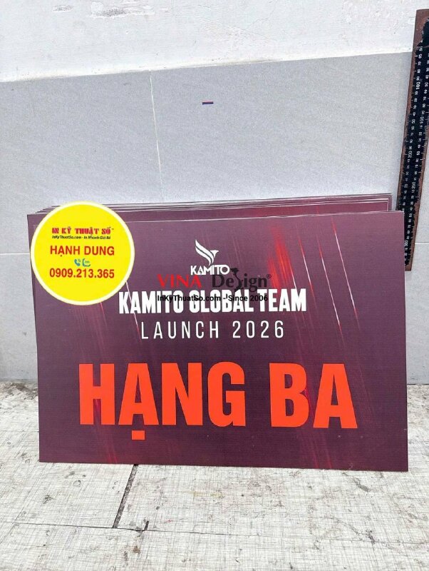 In bảng trao giải hội thao hạng Vô Địch, Nhất, Nhì, Ba, bảng formex - INKTS3735