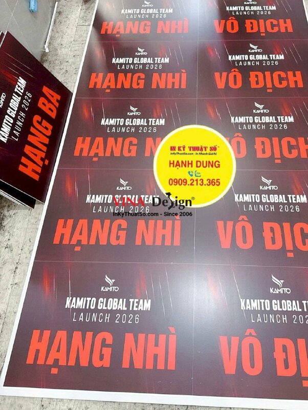 In bảng trao giải hội thao hạng Vô Địch, Nhất, Nhì, Ba, bảng formex - INKTS3735