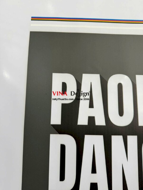 In bạt không gân UV chừa biên, biển bạt hướng dẫn lối đi lên Dance Studio - INKTS3771