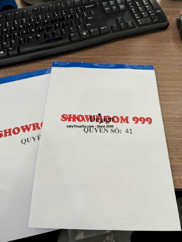 In biên nhận mua bán xe dạng quyển, cấn răng cưa, đánh số nhảy, biểu mẫu 2 liên trắng hồng giấy Carbonless - INKTS3757