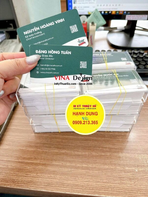 In card visit Tổng giám đốc General Director công ty cà phê, card giấy mỹ thuật giấy Astropack - INKTS3751