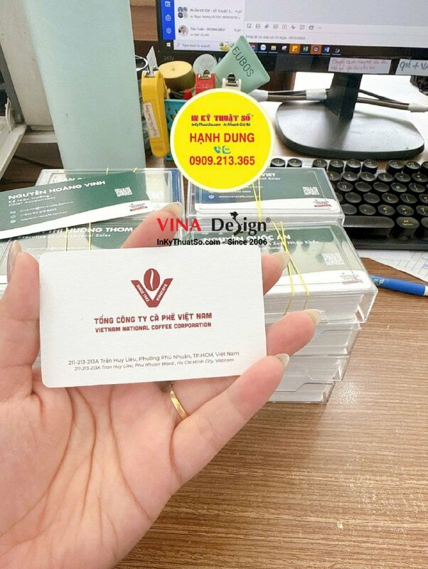 In card visit Tổng giám đốc General Director công ty cà phê, card giấy mỹ thuật giấy Astropack - INKTS3751