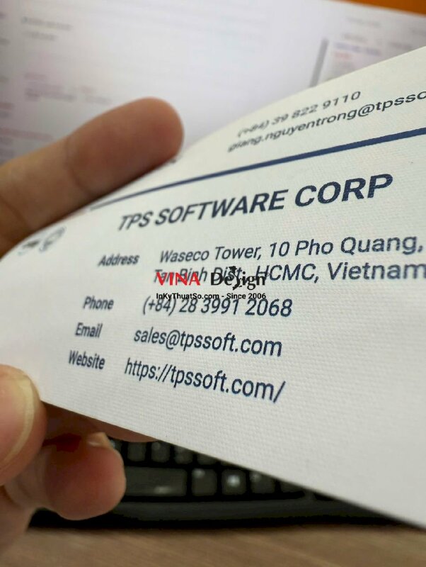 In card visit Vice President Phó chủ tịch công ty phần mềm, song ngữ Anh - Nhật, giấy mỹ thuật K09 - INKTS3715