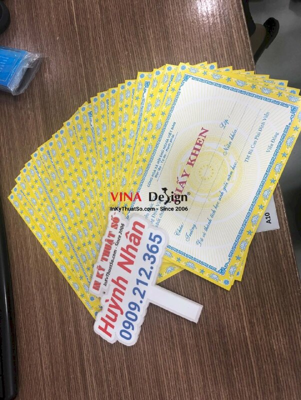 In giấy khen học sinh cho họ tộc - INKTS570