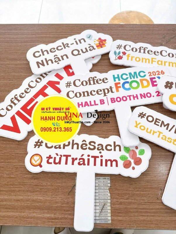 In hashtag cầm tay Checkin sự kiện Café Show Vietnam - INKTS3753