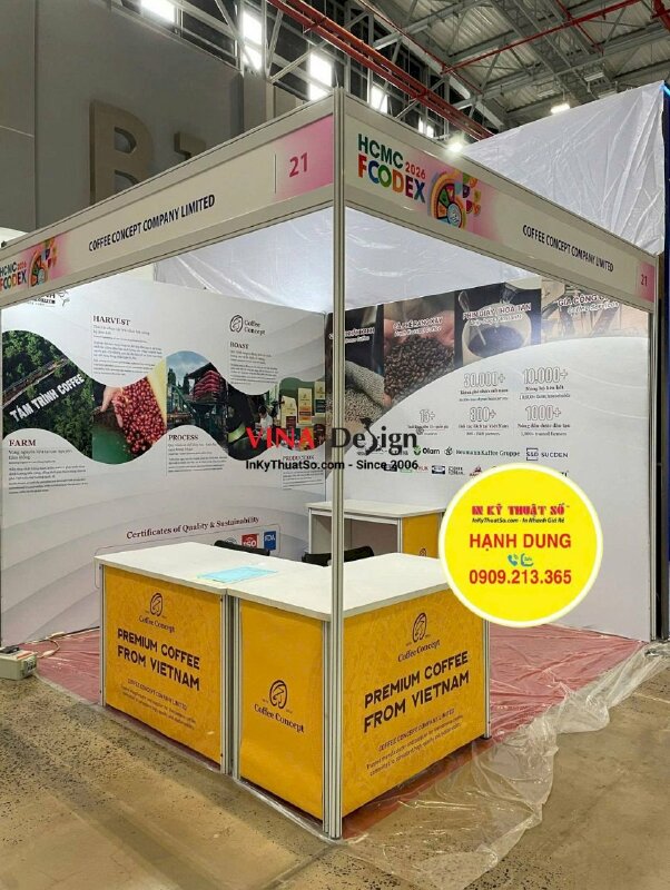 In hashtag cầm tay Checkin sự kiện Café Show Vietnam - INKTS3753