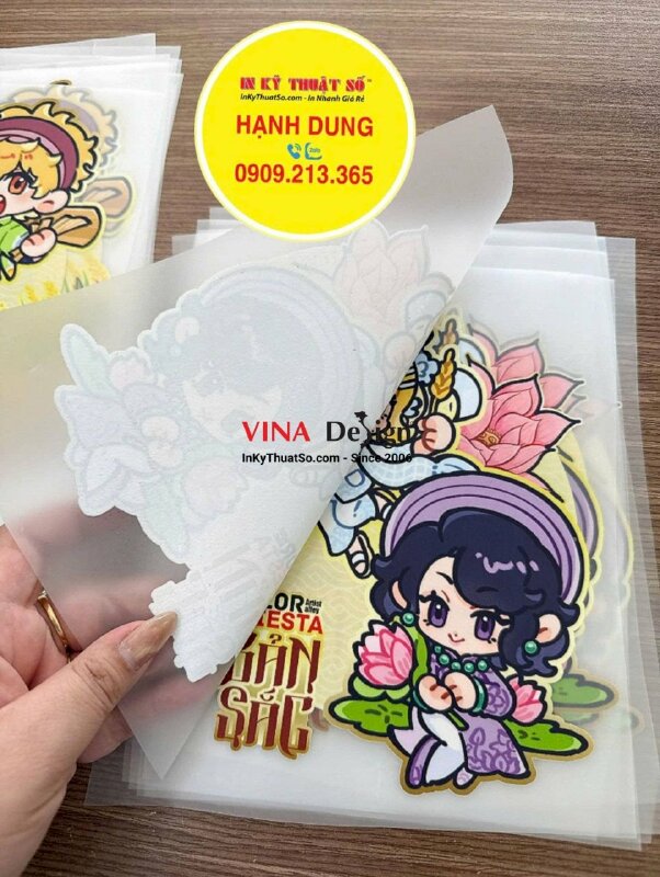 In logo chibi Pet nhiệt cho sự kiện hội chợ Festival lễ hội màu sắc, giao rời từng logo, khách hàng về tự ủi - INKTS3740