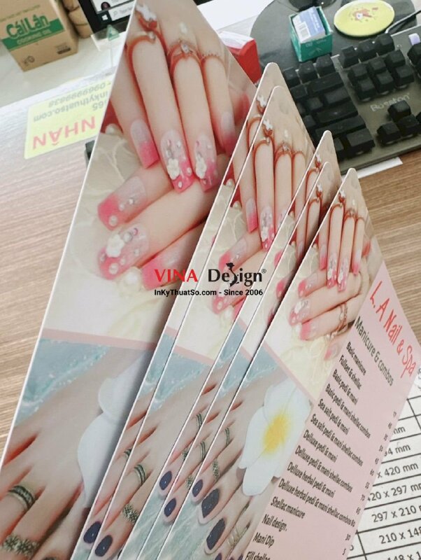In menu nhựa mỏng cao cấp 2 mặt, ép mờ - INKTS281