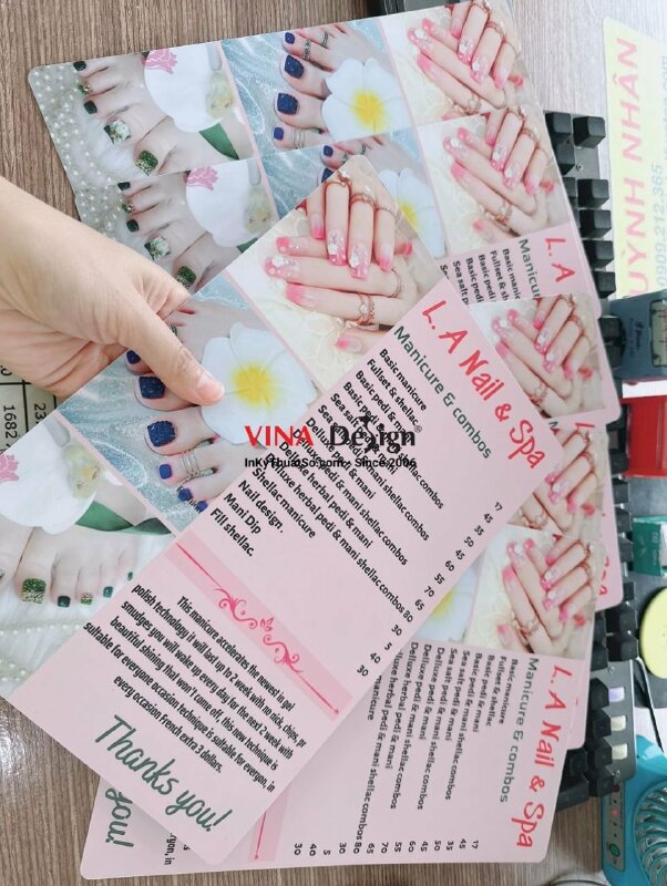 In menu nhựa mỏng cao cấp 2 mặt, ép mờ - INKTS281