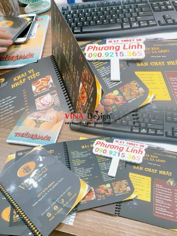In menu quán beer, nhà hàng beer, vua beer - INKTS652