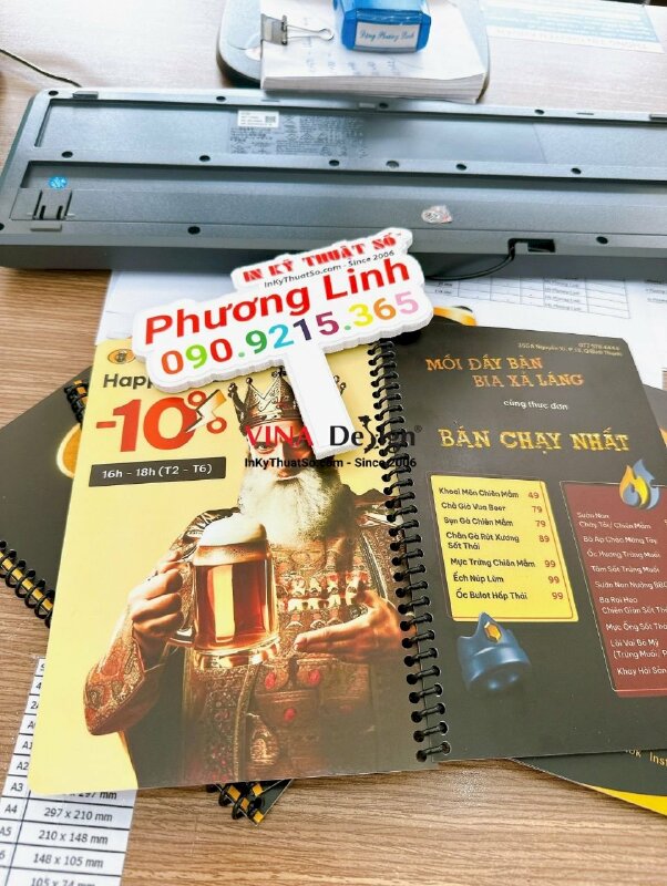 In menu quán bia, nhà hàng bia, craft beer - INKTS545