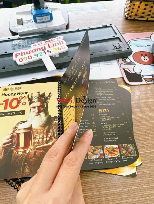 In menu quán bia, nhà hàng bia, craft beer - INKTS545