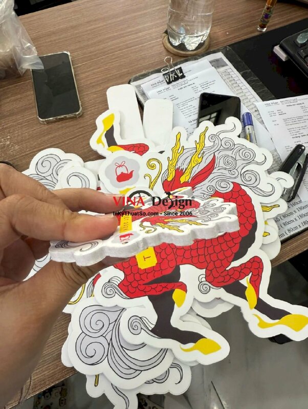 In mô hình Long Mã từ Formex 5li in 2 mặt cắt CNC theo viền - INKTS3712