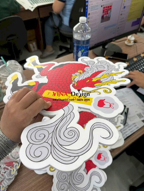 In mô hình Long Mã từ Formex 5li in 2 mặt cắt CNC theo viền - INKTS3712