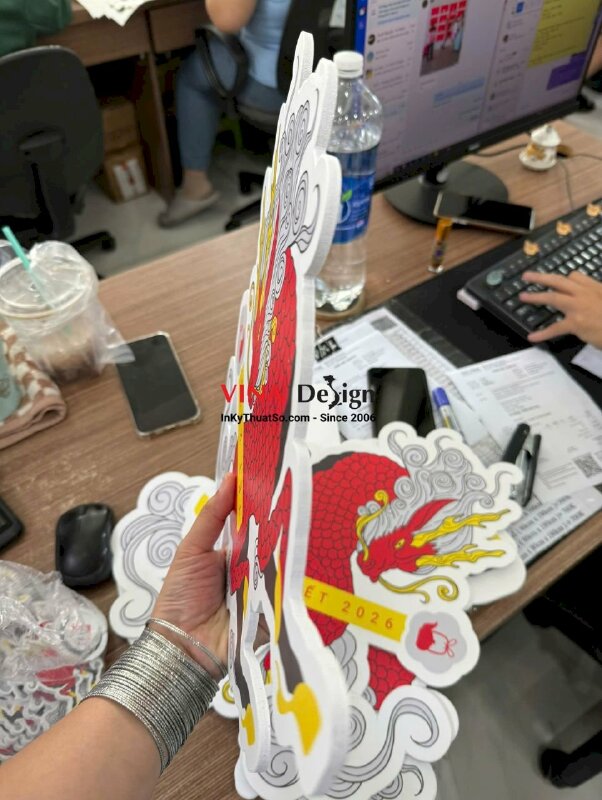 In mô hình Long Mã từ Formex 5li in 2 mặt cắt CNC theo viền - INKTS3712